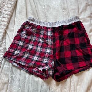 Hollister red plaid sleep shorts/boxers